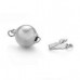 Brass metal ball clasp 12mm - Antique silver